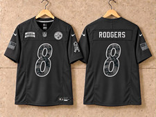 Nike Pittsburgh Steelers Aaron Rodgers #8 Black Salute to Service Jersey picture