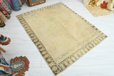 4x5 Turkish Area Rug Hand-Knotted Vintage Home Decor Anatolia Natural Carpet,465 picture