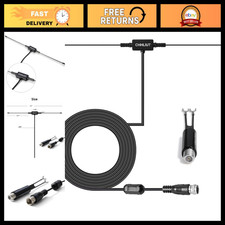 Universal FM Dipole Antenna 75 Ohm - High Gain Stereo Receiver Accessory picture