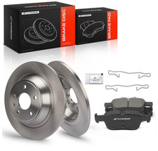 Ford and Lincoln Rear Solid Brake Rotors and Ceramic Pads Kit picture