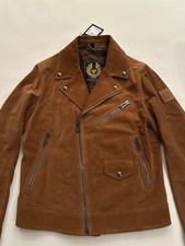 Authentic Belstaff Fenway Suede Biker Jacket 38 UK 48 IT M £1295 picture