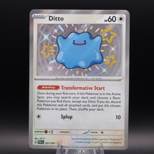 Pokémon TCG Ditto Baby Shiny Holo Rare Card 201/091 Sv: Paldean Fates picture
