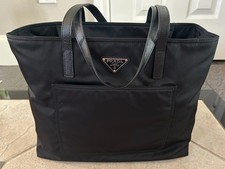 NEW:PRADA Tessuto Saffiano Black Nylon&Leather TOTE GUARANTEE AUTH-NVR USED picture