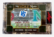 Arch Manning 2023 Leaf High School Ticket Newman /300 Pre-Rookie - TX Longhorns picture