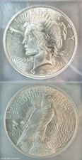 1922 Peace Dollar MS64 Unc Bright White Milkspots or Lamination Error? ICG MS 64 picture