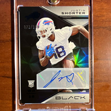 2023 Panini Black Rookies Justin Shorter #168 RC Auto 072/199 Bills picture