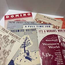 Lot of 9 Vintage 1920-1940 Hollywood Movie Sheet Music Classic Film Memorabilia picture