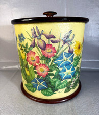 Vintage Bacova Guild Hand Painted Ice Bucket Flower Art Signed By Kathy Seek picture