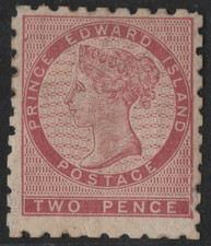 CANADA PRINCE EDWARD ISLAND 1861 FIRST STAMP ISSUED SCOTT #1 MINT HINGED O.G. picture