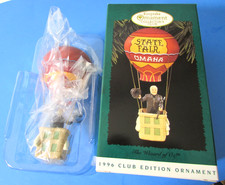 1996 Hallmark Member Ornament THE WIZARD of OZ hot air balloon picture