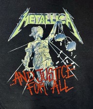 METALLICA Vintage 1988 And Justice For All Tour Shirt 88-89 Large Single Stitch picture