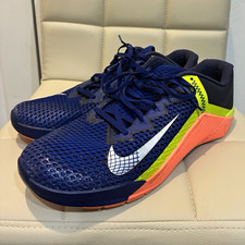 Nike Metcon 6 CK9388-400 Mens CrossFit Training Mesh Cushioned Blue/Orange picture