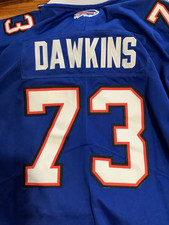 Rare store estate unworn stitched buffalo bills dawkins  jersey blue lmk size picture