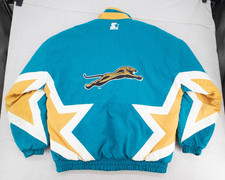 VTG RARE JACKSONVILLE JAGUARS BANNED STARTER JACKET Star Pattern Size XL picture