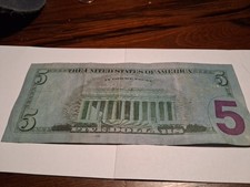 Its BLUE 2021 $5 US Federal Reserve Paper Money Banknote - Uncertified picture