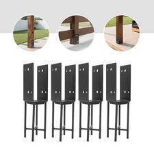 4PCS U-Shape Metal Post Base Holder Wet Concrete Foundation Post Holder picture