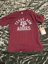 NWT Wes and Willy Texas A&M Aggies Youth T-Shirt Size S (8) Maroon picture