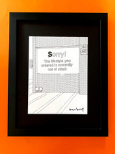 Banksy Sorry Signed Print Framed Graffiti Street Art Wall Piece Bid Now picture