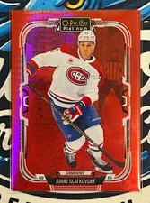 2025-26 O-Pee-Chee Platinum Juraj Slafkovsky #186 Red Prism /199 Canadiens picture