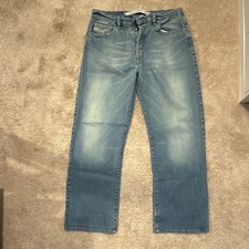 Diesel Men’s Blue Light Wash Denim Jeans Straight Regular Fit 5-Pocket Sz 33 picture