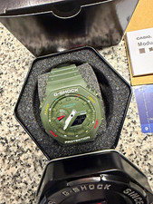 Casio G-SHOCK Green Resin Analog-Digital Bluetooth 200m Octagon w/ Box Manual picture