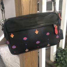 Coach Graham Crossbody In Atari Print Black Limited Edition Leather 72919 Rare picture