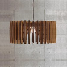 Wood Pendant Light | Mid Century Modern | Handmade Lamp | Ceiling Lamp | Chandel picture