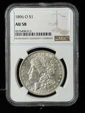 1896-O Morgan Silver Dollar $1 NGC AU58 New Orleans Key Date 90% Coin picture