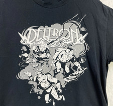 Vtg Deltron Band Album Music Heavy Cotton Black T Shirt S-5XL For Fans UR440 picture