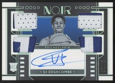2025-26 Panini Noir VJ Edgecombe 24/25 RC Rookie Quad Patch Auto On-Card RPA picture