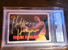 WCW WWE NWO Hulk Hogan Autographed Wrestling Sports Trading Card PSA Auth  picture
