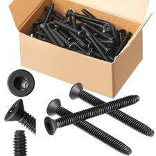 100 Pcs 1/4-20 X 2-1/2 Self-Tapping Trailer Deck Screws Flat Head Trailer Deck picture