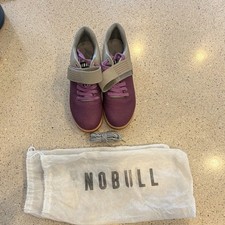 NOBULL Purple/Gray Women’s Low Top Athletic Lifter Lace Up Hook & Loop Strap  picture