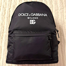 Dolce & Gabbana Milano DG Logo Black Men’s Zip Backpack w/ Outer Pockets picture