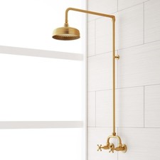Signature Hardware 485531 Baudette Exposed Pipe Shower System with Rainfall picture