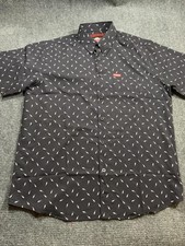 Dixxon The Bolt Shirt Mens XL Black Lightning Bolt Short Sleeve Button Up Top picture