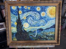 Vincent van Gogh The Starry Night Large Framed Landscape Painting picture