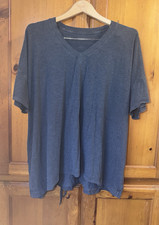 Lululemon Grey Relaxed Fit V-Neck Tie Back T Shirt Tee Short Sleeve Women’s 12 picture