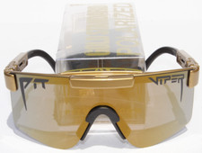 PIT VIPER The Gold Standard POLARIZED Sunglasses Gold Mirror Single Wide NEW picture