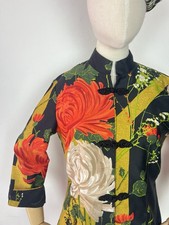 KRIST GUDNASON Of California 70’s 70s Black Women’s Vintage Floral Blouse Top S picture