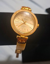 Anne Klein Women’s Gold-Tone Analog Quartz Watch, Water Resistant,Battery Needed picture