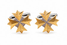Starfleet Admiral Insignia Cufflinks Gold Silver Formal Cuff Links Men NEW picture