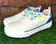 New Mens REEF 1984 Onshore Pines Golf Shoes Turndog Cream Blue CJ6419 Sz 10 picture