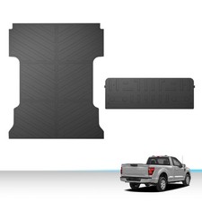 TPE Truck Bed Mat+Tailgate Mat Floor Mats, 2PCS picture