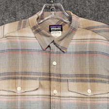 Patagonia A/C Steersman Shirt Mens Smll Organic Cotton Long Sleeve Flap Pockets picture