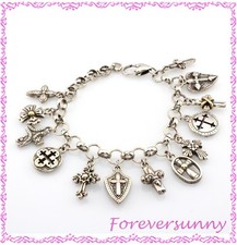 Brighton Sanctum Two-Tone Cross Retired Bracelet picture