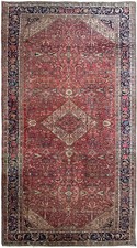 1880 Hand Knotted Wool Rug 11x19 Traditional Oriental Medallion Border Design picture