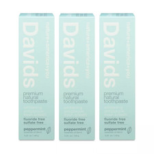 Davids Premium Toothpaste Peppermint 5.25 oz ( pack of 3 ) picture