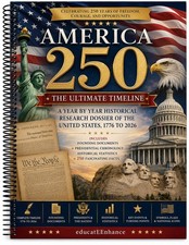 250th anniversary America 250 Historical Research Dossier Timeline Book USA 1776 picture