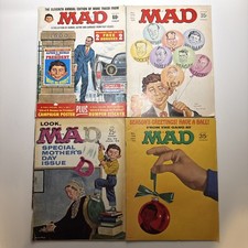 Lot Of 4 Vintage Mad Magazines 11th Annual, Jun 63 #79, Oct 68 #122, Jan 70 #132 picture